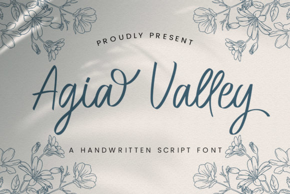 Agia Valley: A Handwritten Font for Elegant Editorial Design