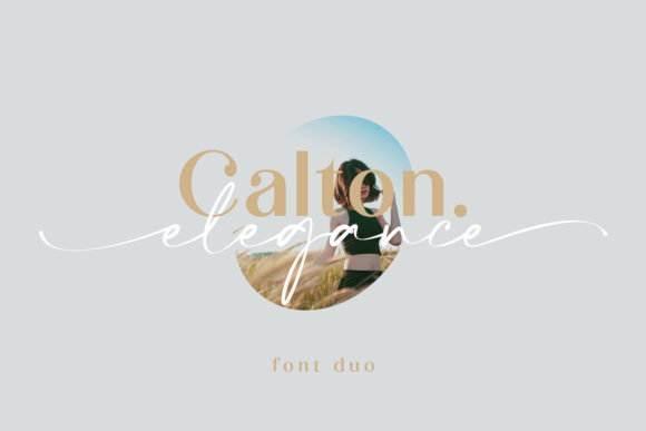 Calton Elegance Duo: A Modern Script and Sans Serif Font