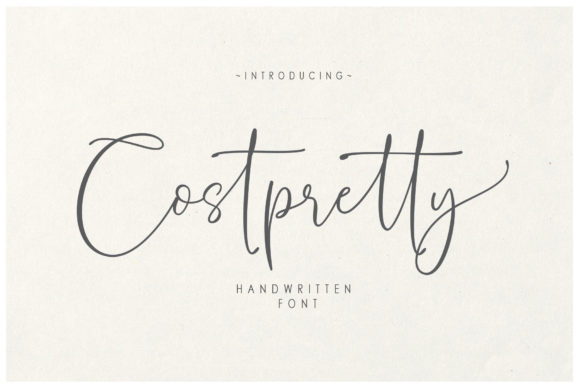 Costpretty: An Elegant Handwritten Font for Crafters