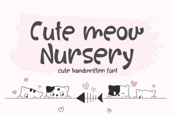 Cute Meow Nursery: A Sweet Font for Branding