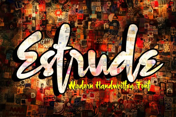 Estrude: A Bold Handwritten Font for Modern Editorial Design