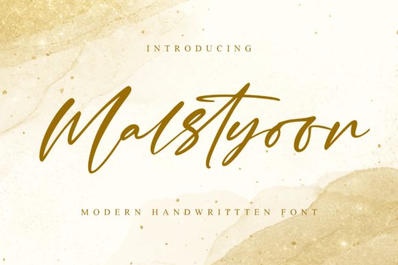 Malstyoor: A Modern Script Font for Editorial Design
