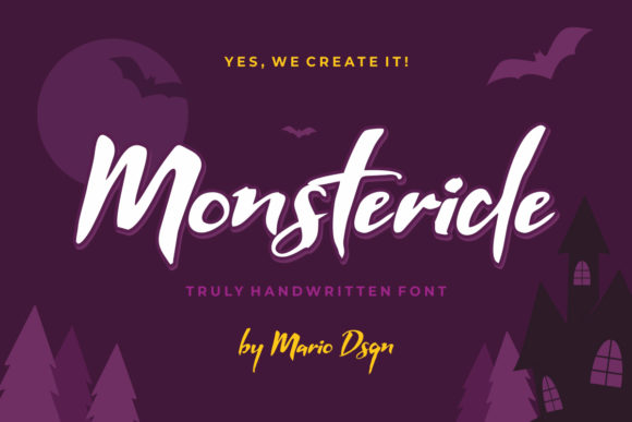 Monsteride: A Sweet Script Font for Editorial Design