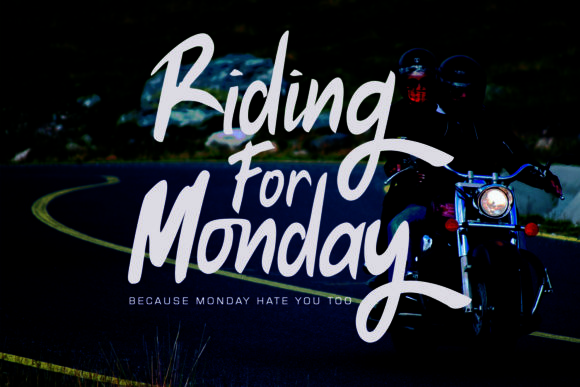 Riding for Monday: A Bold Handwritten Font for Your Brand