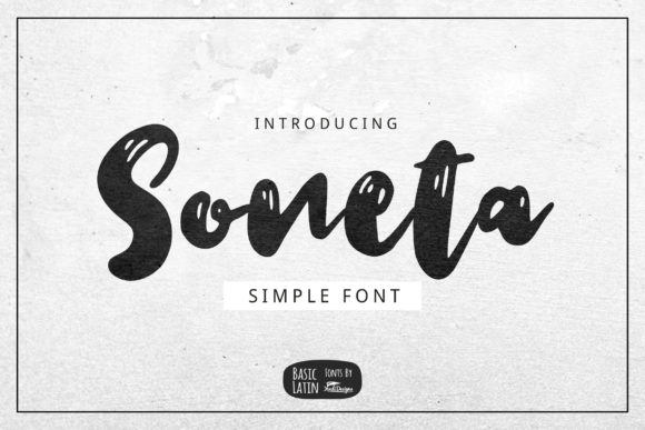 Soneta: A Bold Handwritten Font for Crafters